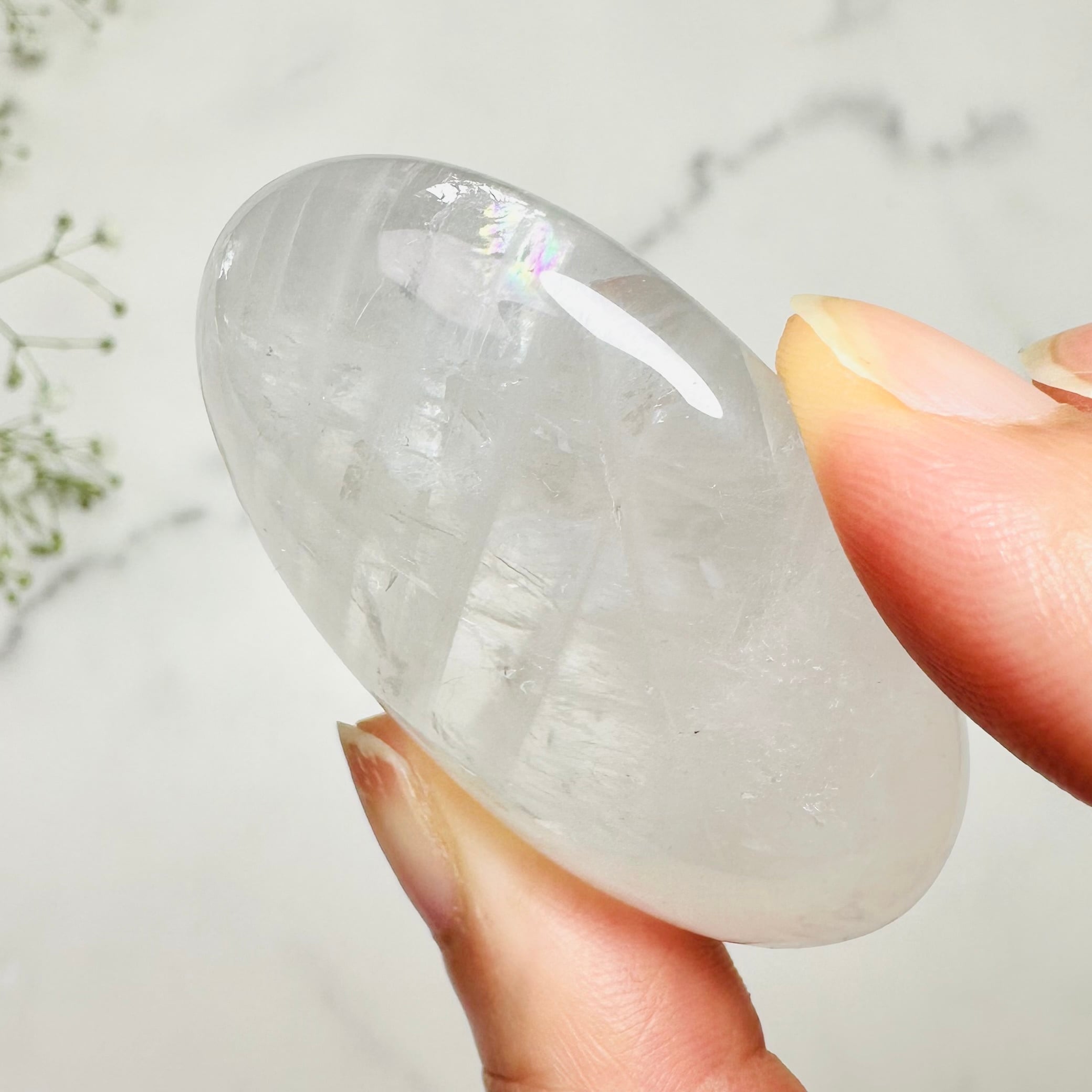 癒しの天然石インテリア｜クリアクォーツパームストーン | Mt.Sophia