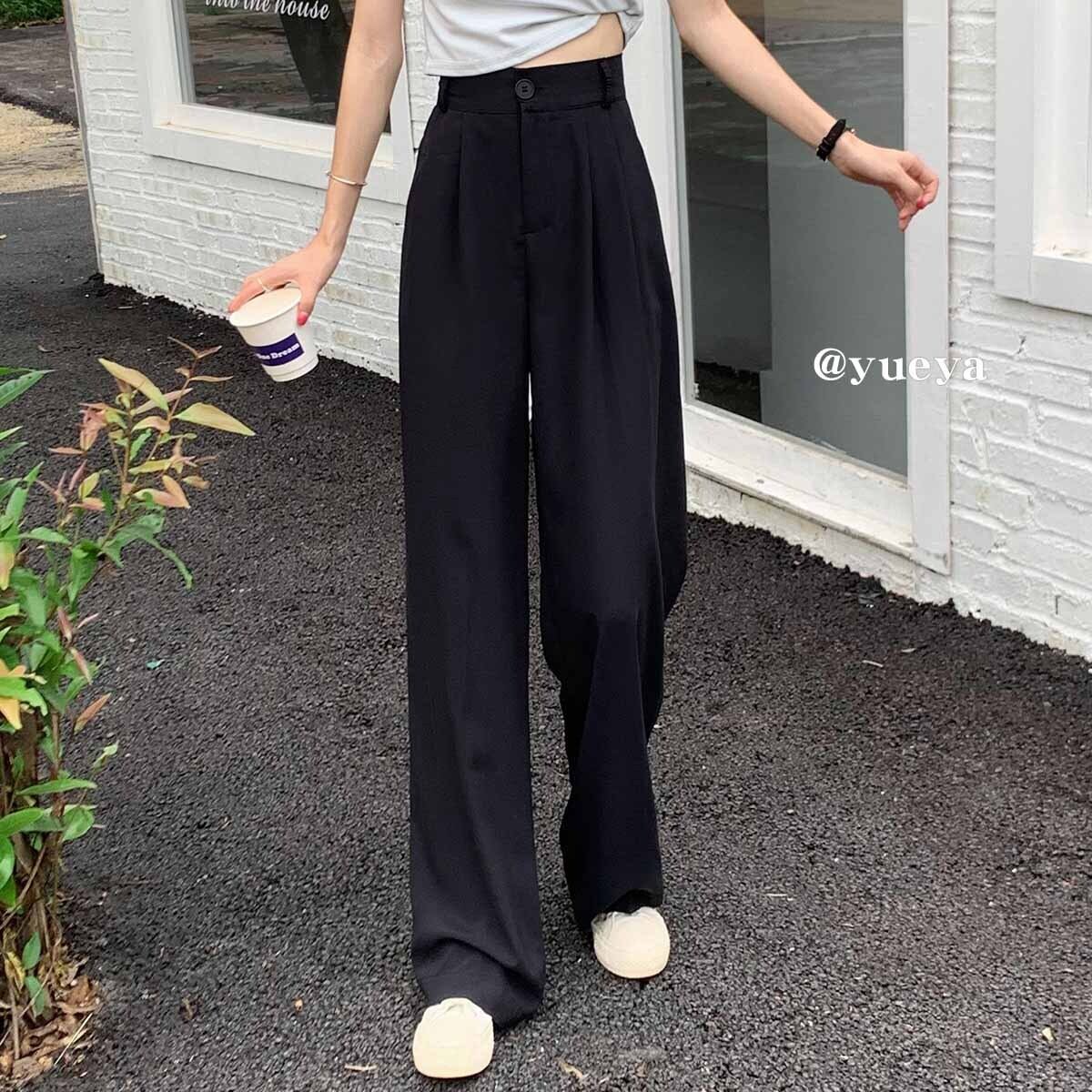 ルーズカジュアルパンツ サマー薄手ブラック 夏物 クレセントシティ11281894142