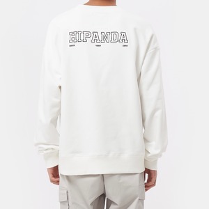 SALE 送料無料【HIPANDA ハイパンダ】メンズ クルーネック スウェット トレーナー MEN'S BACK PRINT CREW NECK SWEAT SHIRT / WHITE・BLACK