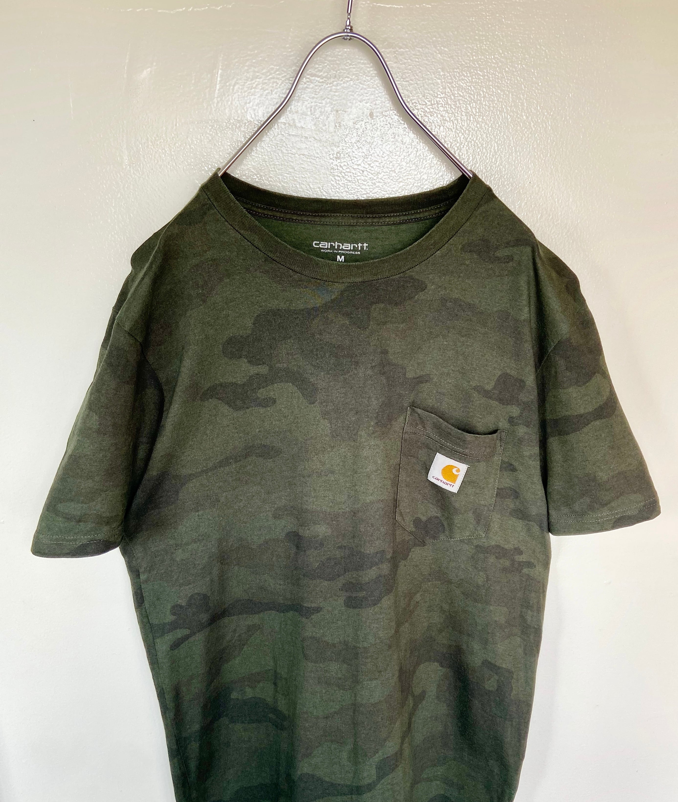 古着 Carhartt/カーハート Tシャツ 迷彩 ポケT  アースカラー