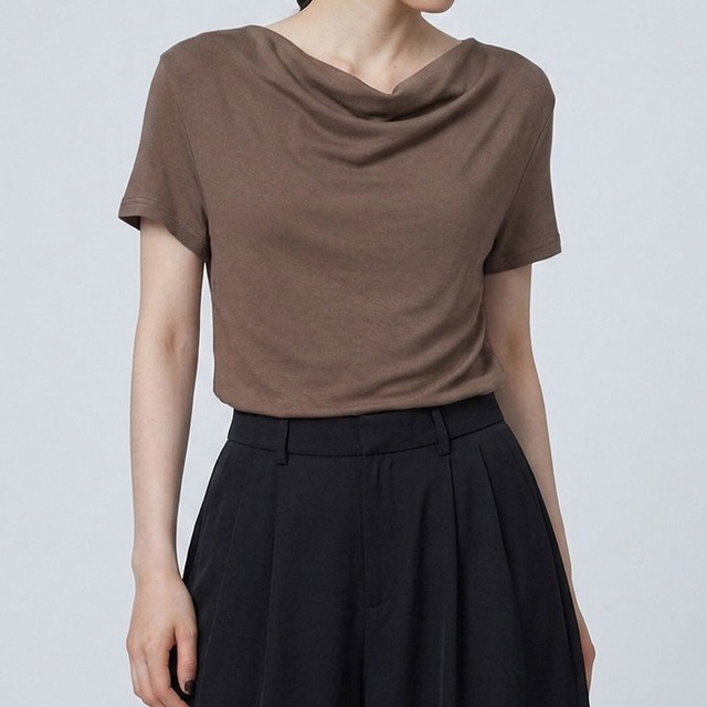 Drape compact t-shirt A00229