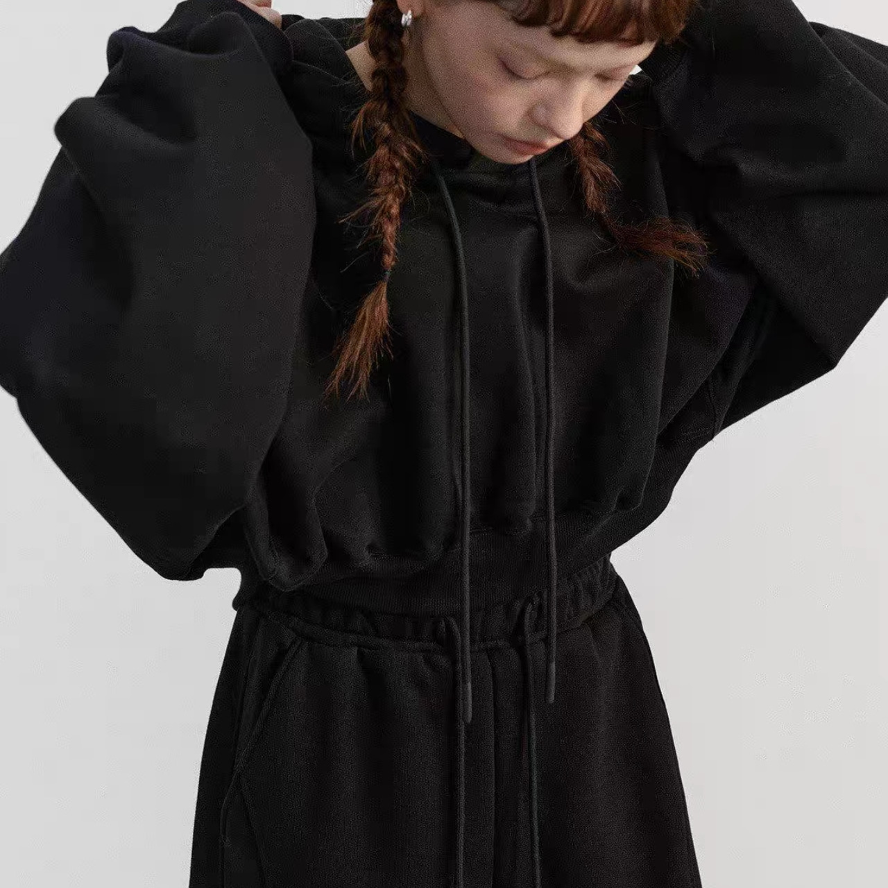 Cropped Sweat Parka T4308