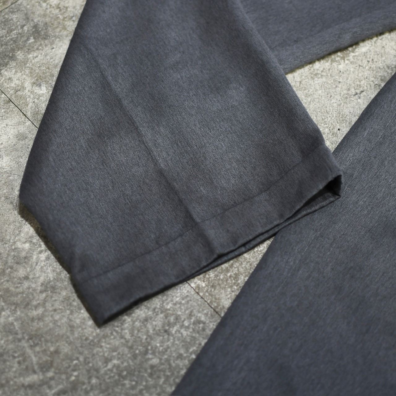 SAVANE "杢調" 2tuck slacks gray