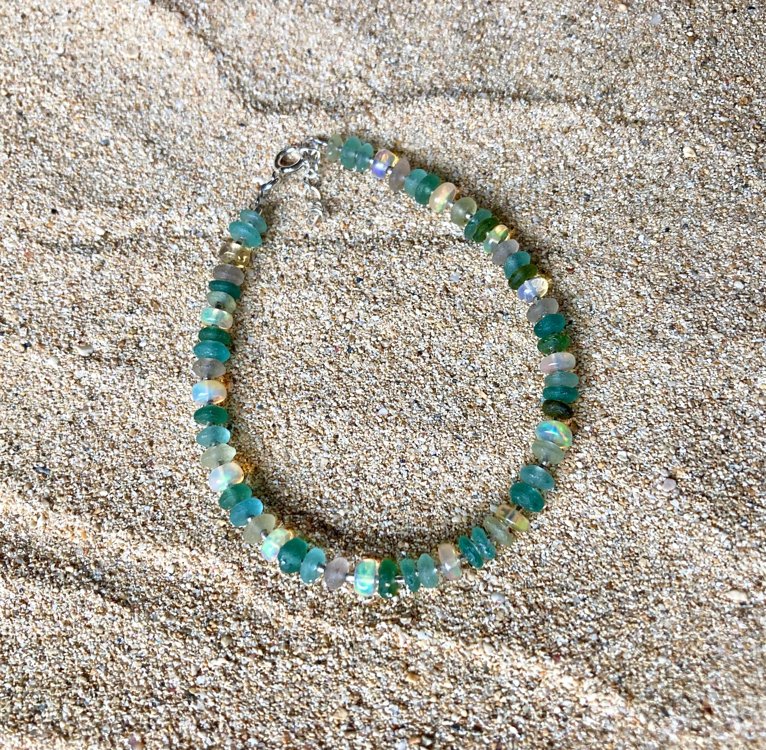sv925 Ocean Romanglass Bracelet ローマングラス☆アジャスター