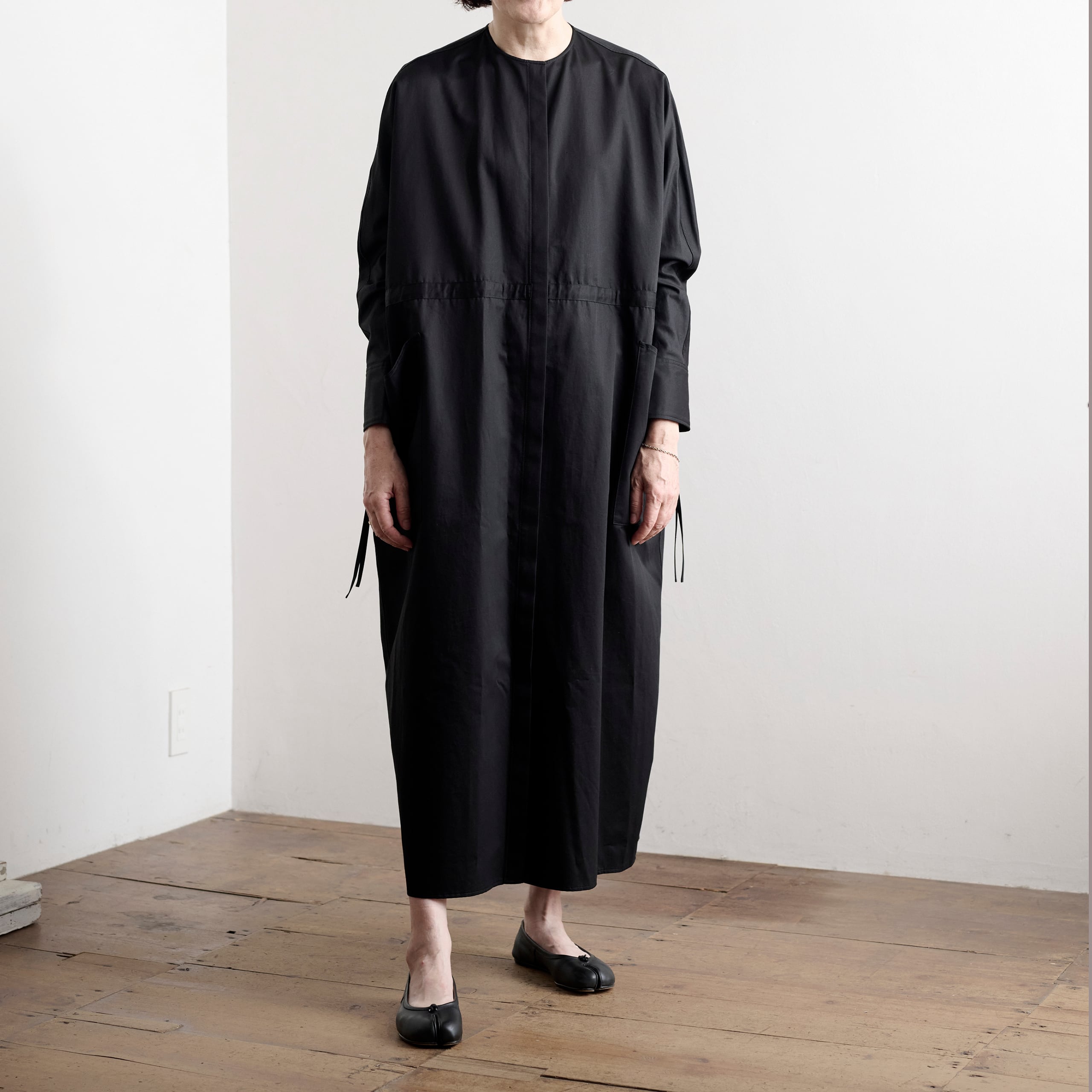 TENNE HANDCRAFTED MODERN テンハンドクラフテッドモダン Waist String Dress black