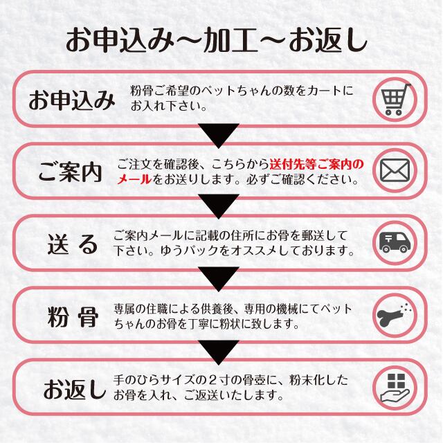 ペットのみ／お骨粉骨（パウダー化）基本セット