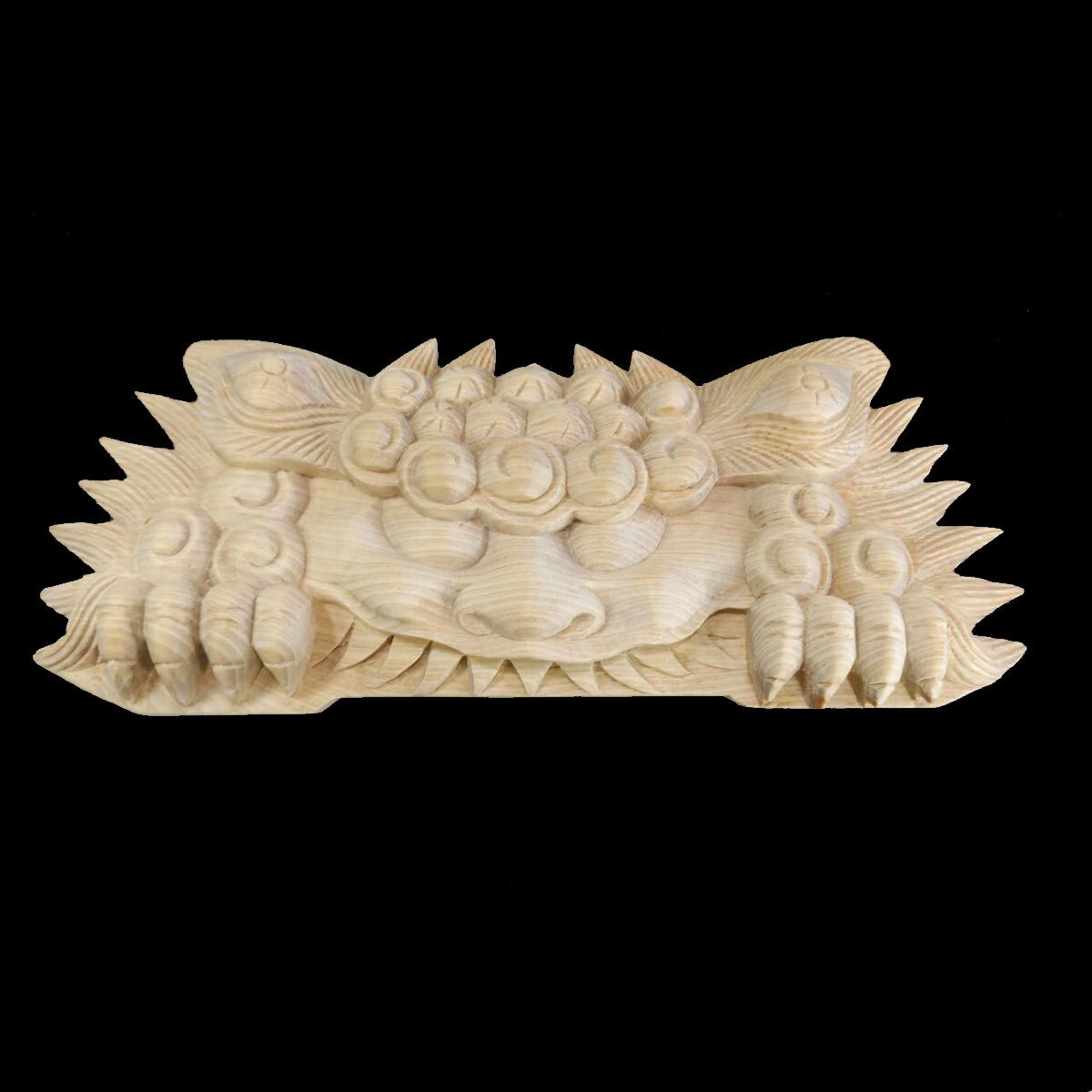 【獅子】幅30cm 魔除け！お祭り、山車、神輿 だんぢり彫刻部材  