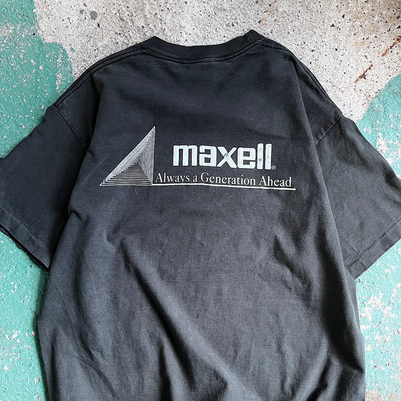 90年代 USA製 maxell マクセル IT企業ロゴ アドバタイジングTシャツ ...