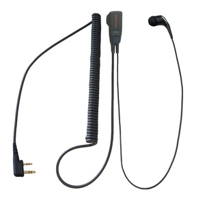 【在庫のみ】アイコム対応 インカム イヤホンマイク L型２ピン用 2WAY カナル式 HGカールコード 特定小電力トランシーバー用 IC-4100 IC-4110 IC-4188D 用 HM-177L HM-179L 互換品 FIELD GEAR EV2LHGCT