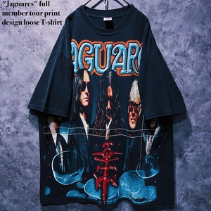 【doppio】"Jaguares" full member tour print design loose T-shirt