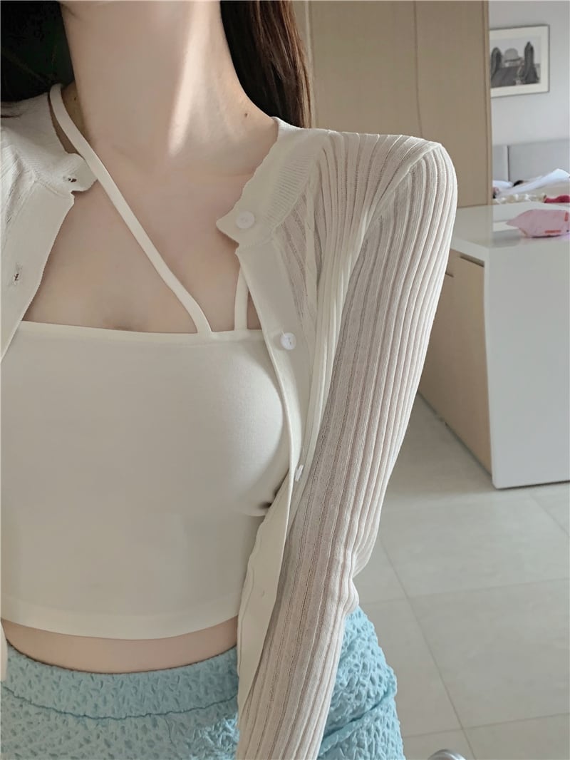 ブラックシャツ レディースカーディガンルーズプリーツカジュアルパンツ ブラックストロベリース68027577809