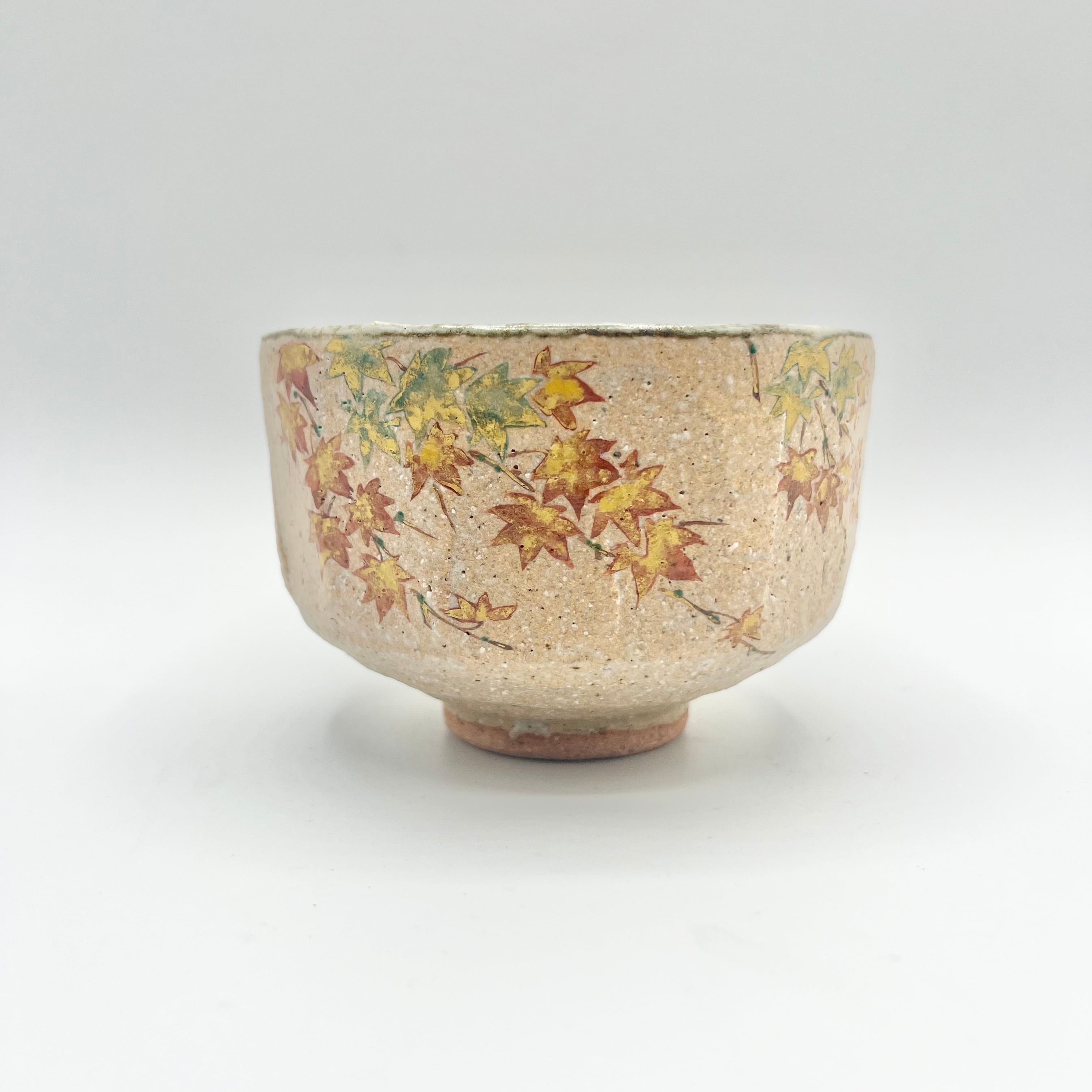 抹茶碗 灰釉 紅葉 | hiranoen