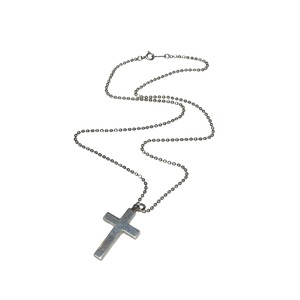 vintage silver cross pendant necklace made in England