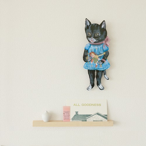 【Nathalie Lete】Diecut clock（Black cat）