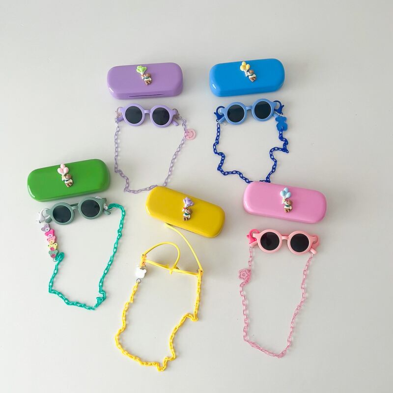 【GOODS】韓国風キャンディー色ホルターサングラス ケース付き
