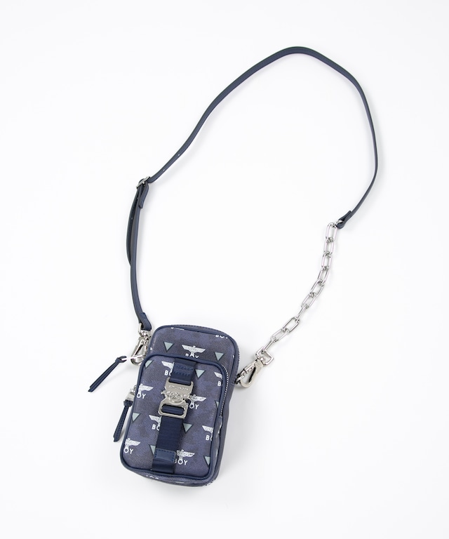 BOY LONDON 【 EAGLE PATTERNED POCKET SHOULDER BAG NAVY 】