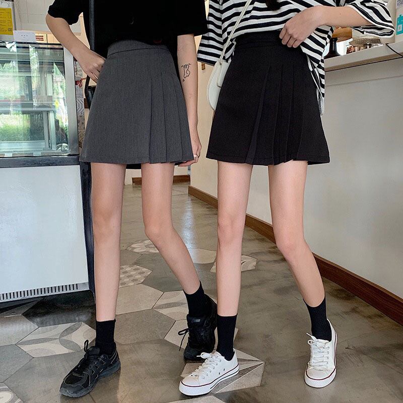 2020年秋冬新作ハイウエストオールマッチイレギュラーシンスカートプリーツショートスカートメススモールスカートトレンド YY-ファッション76557555448
