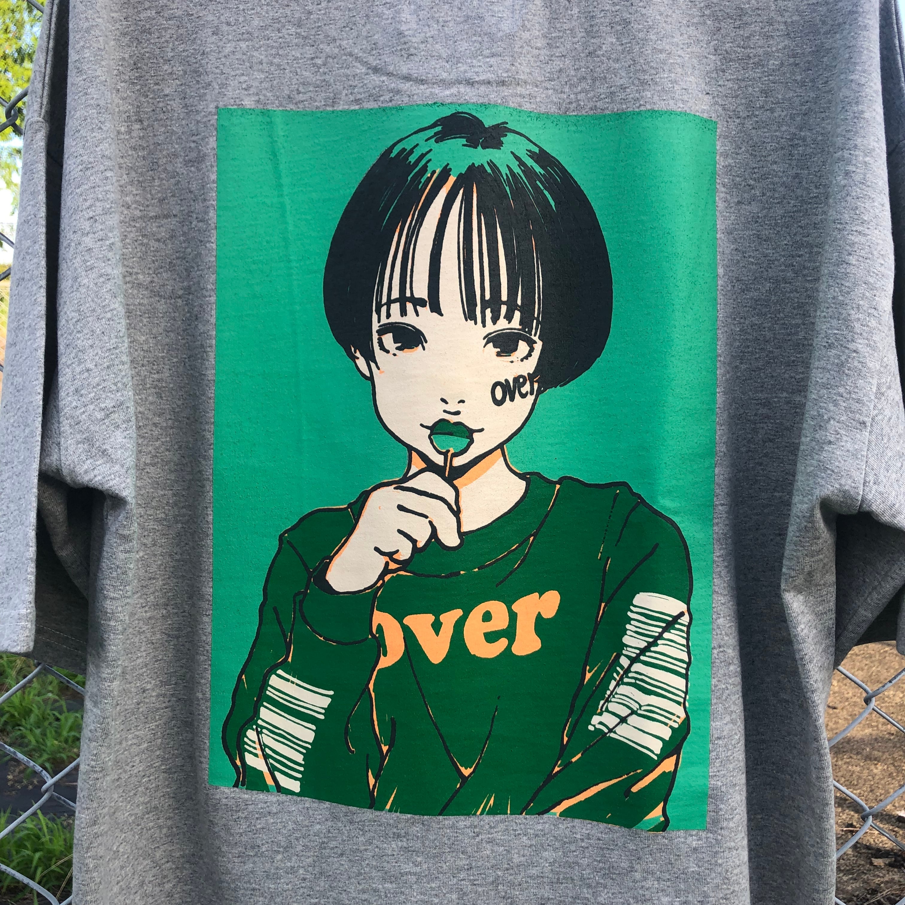 OVER PRINT CANDY LS Tee（blue）