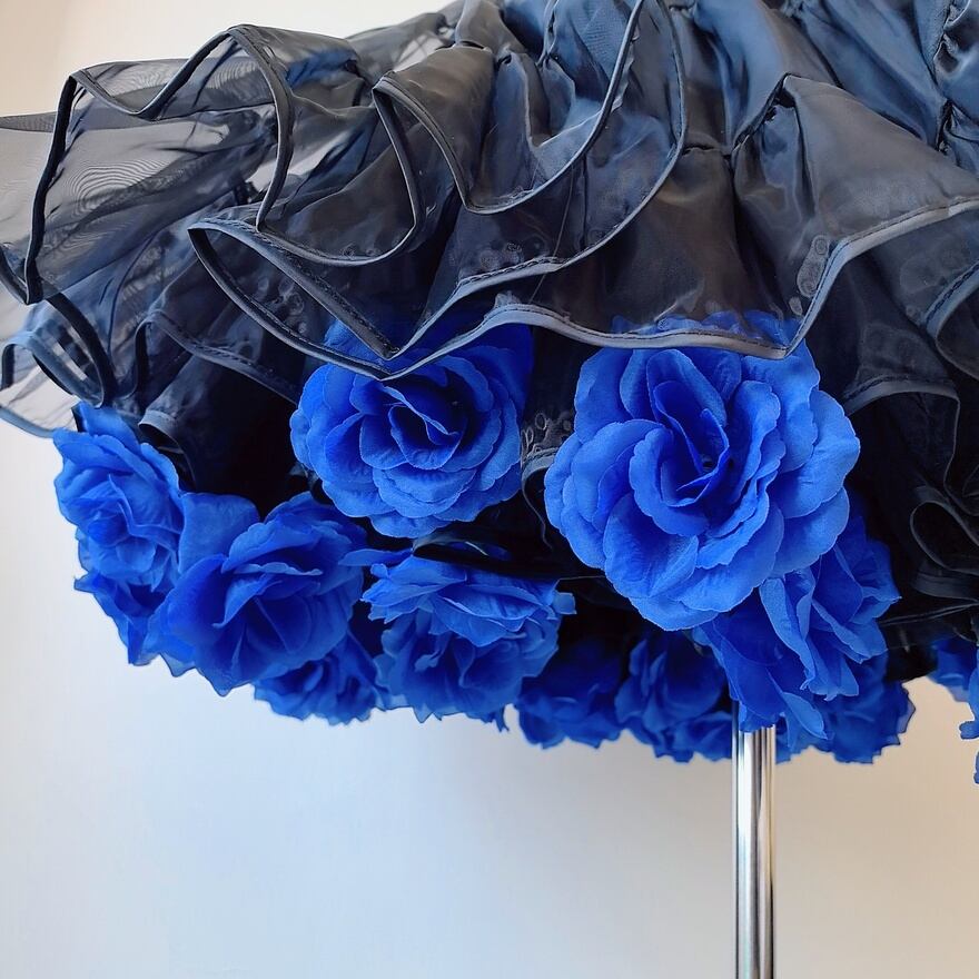 ロリータファッション 花飾りパニエ 40cm丈 フラワーフリル | ロリィタ