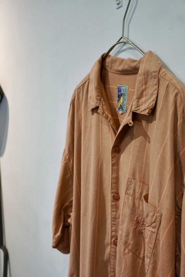 cotton stripe s/s shirt