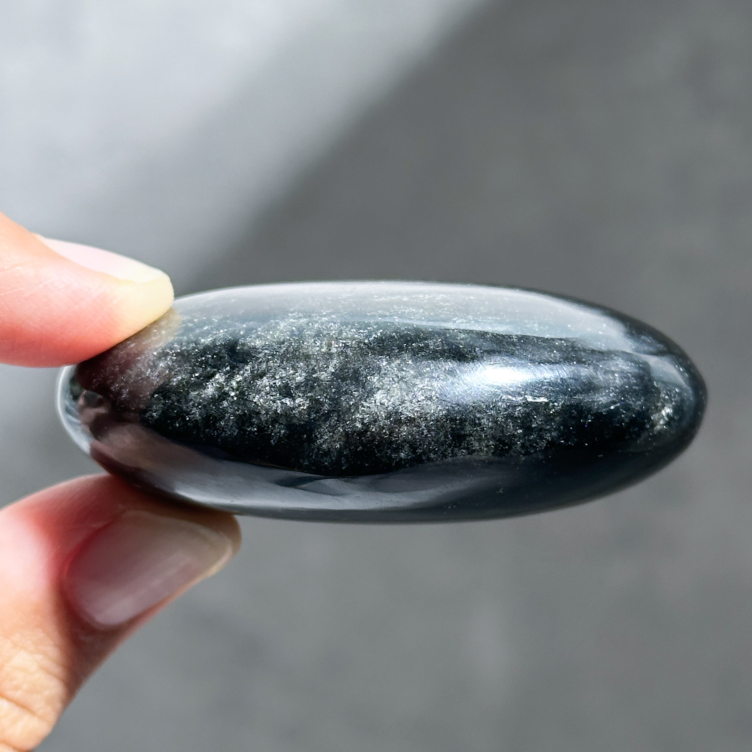 シルバーオブシディアン パーム91◇ Silver Obsidian ◇天然石・鉱物