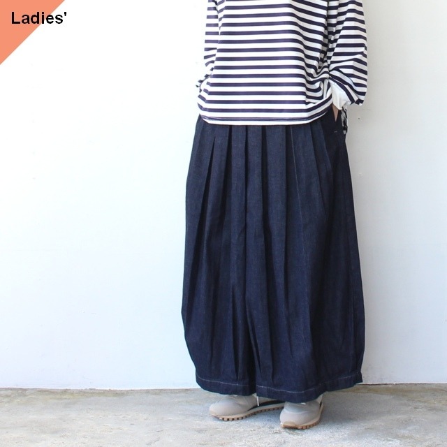 【26AW】HARVESTY デニムサーカスキュロット 8oz DENIM CIRCUS CULOTTES　（Indigo One Wash）
