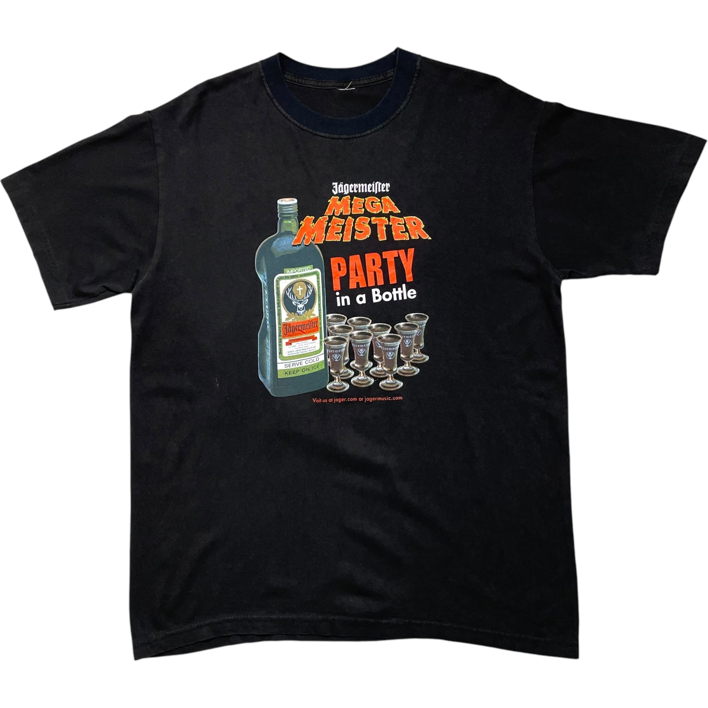 《XL》 unknown Tシャツ フロントプリント イエガーマイスター お酒 no.7209