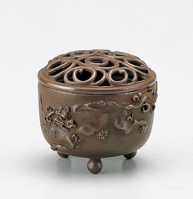 獅子文香炉 名取川雅司作