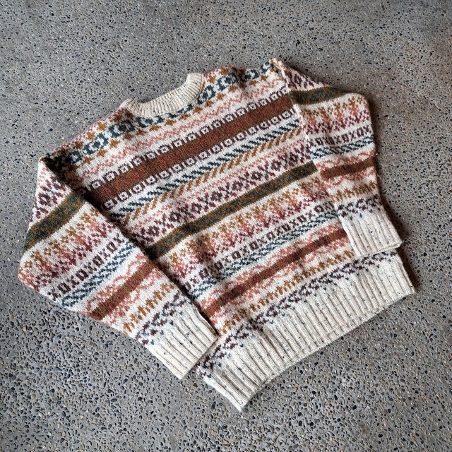 イギリス製 総柄セーター used [311034]