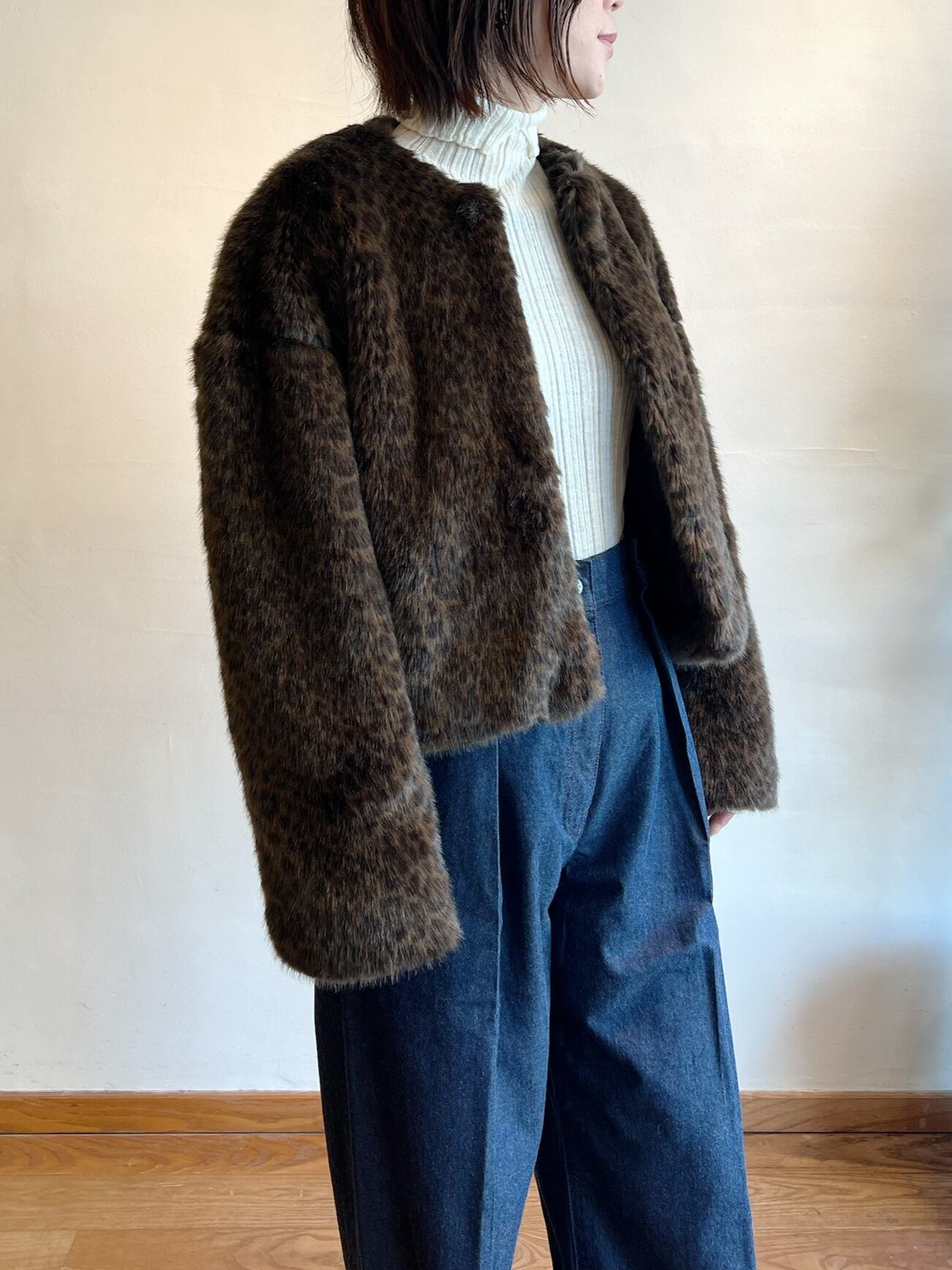 TICCA / レオパードファーショートコート | anouk