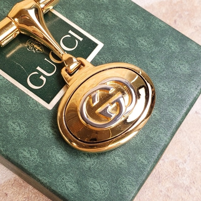 オールドグッチ ☆ ヴィンテージ GG キーホルダー イタリア製 GUCCI  