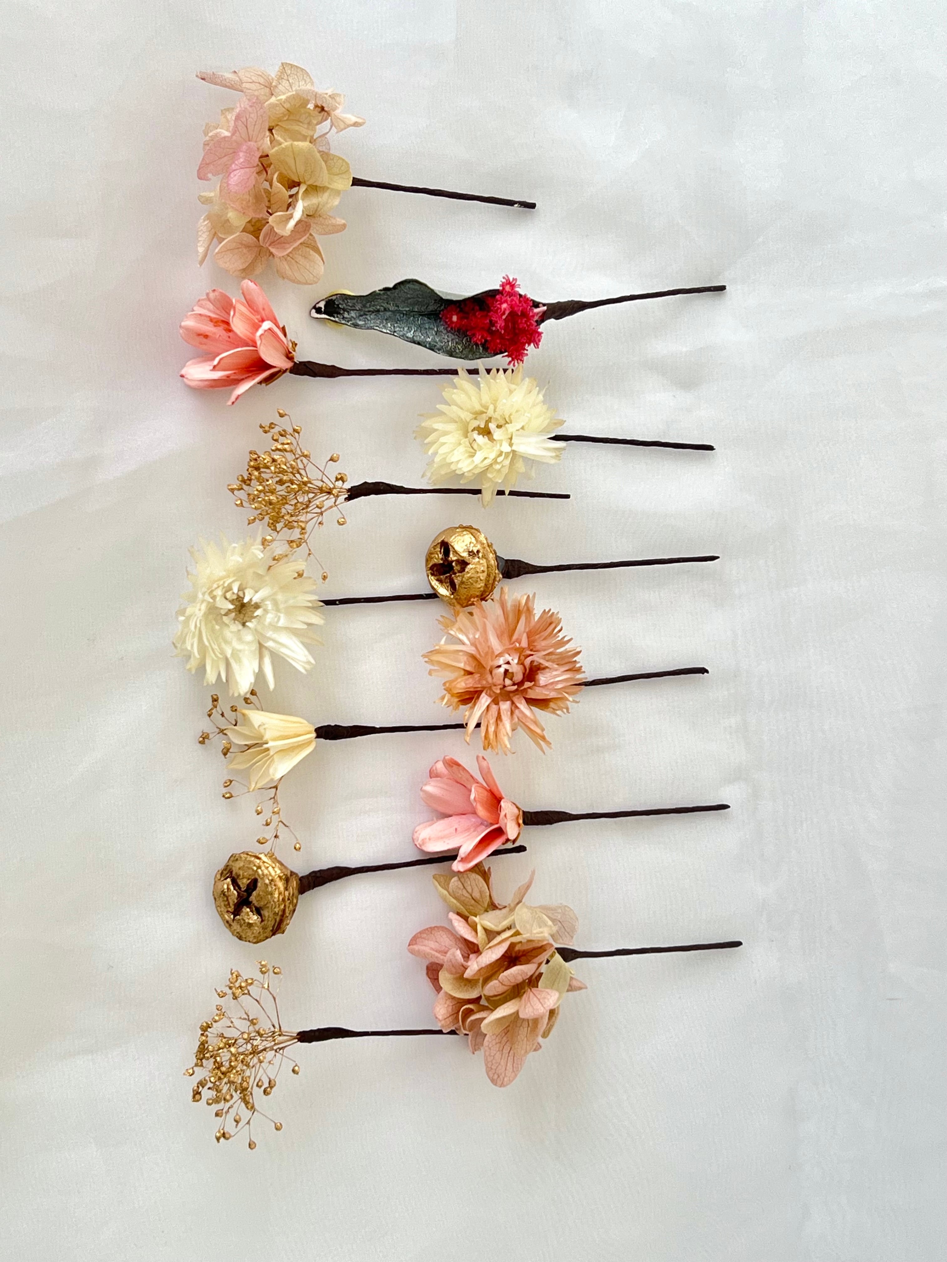 ホワイティーピンク【成人式髪飾り】ピック13本セット 前撮り 卒業式