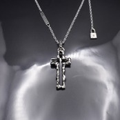 OPEN CROSS LARGE NECKLACE #2 with GODSIZE® I.D. TAG / オープンクロスラージ#2ネックレス ゴッドサイズ® I.D.タグ