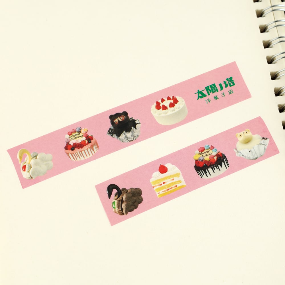 太陽ノ塔洋菓子店】クリアマスキングテープ 全4種 | ステーショナリー