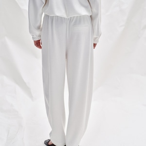 Wide Straight sweat Pants T0740