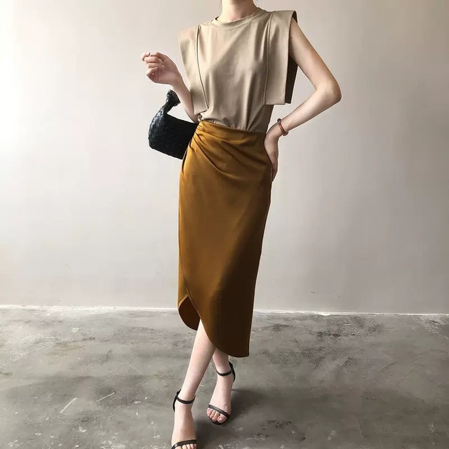 elegant sleeveless two piece 〚0048〛