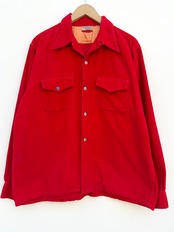 40s MOHAWK CORDUROY OPEN COLLAR SHIRT Size L