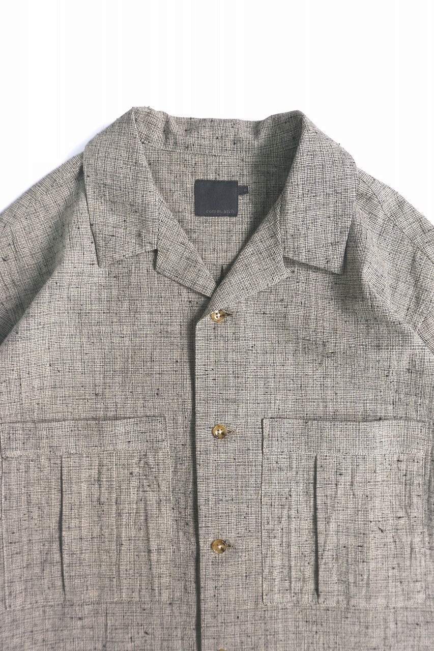 Nepped Check Open Collar Shirt
