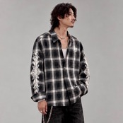 Black Letter ルーズフィットチェックシャツ