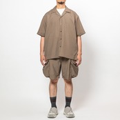 meanswhile Tropical Side Slit Open Collar SH