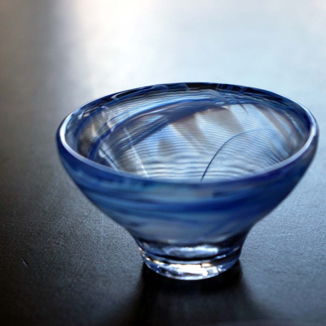 色入り　ぐい飲み　広口