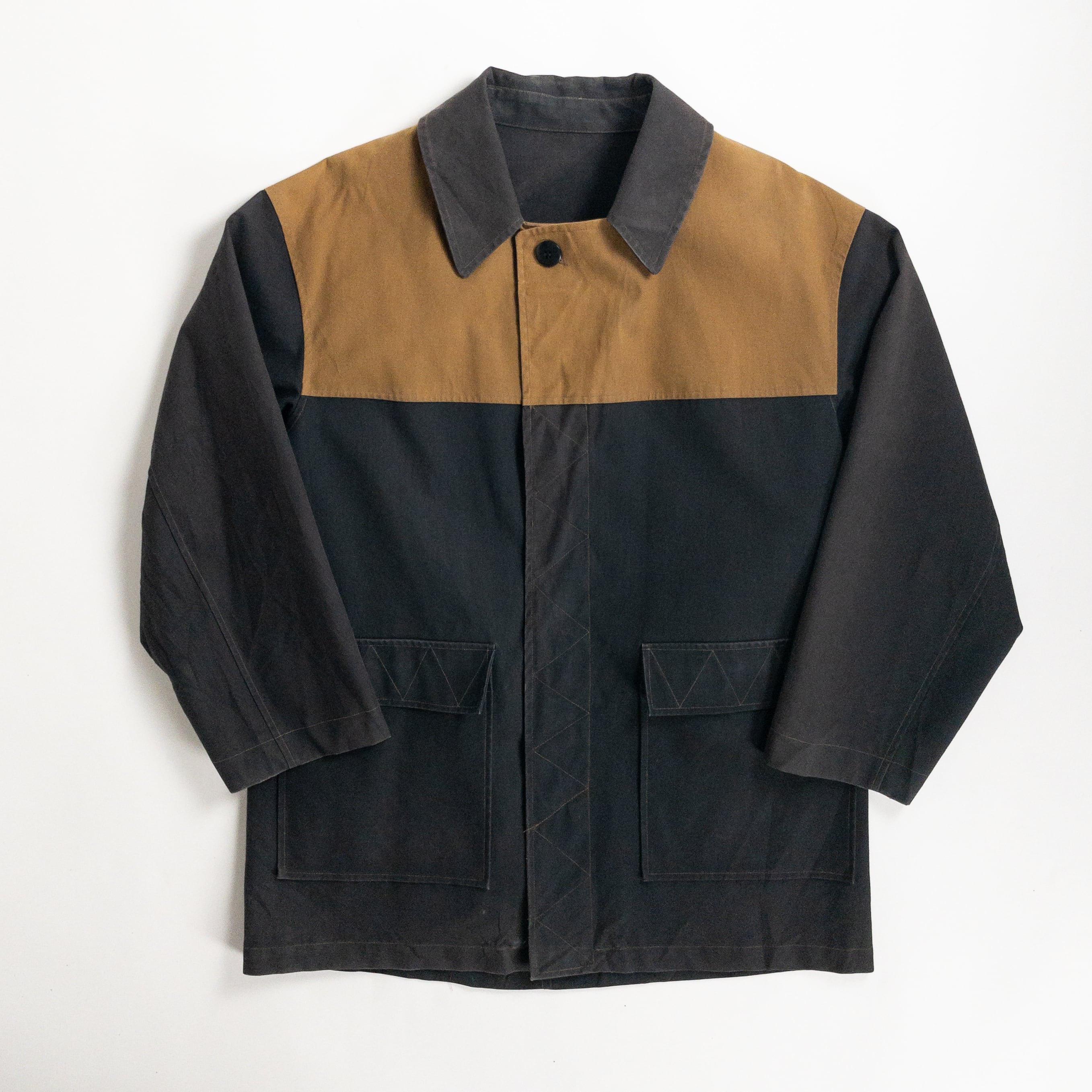 1980-90s "Euro Vintage" Brown × Black Work Jacket