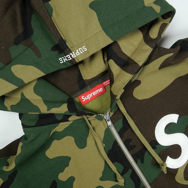 Supreme 迷彩 Sロゴジップパーカー 【公式通販】