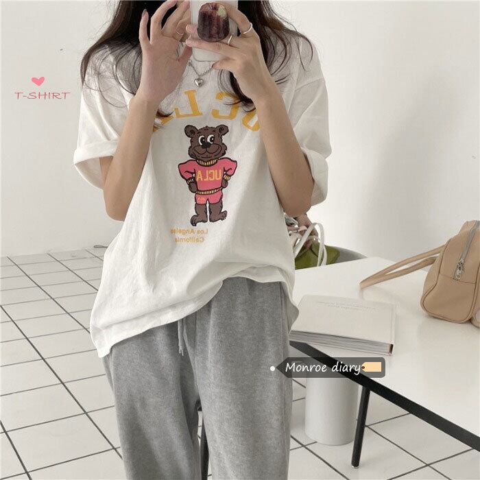 ホワイトTシャツ シャツ ルーズサマーカジュアルトップス 夏物 モンロー80540525497