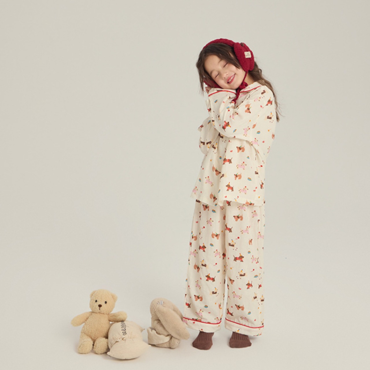 秋アニマル柄パジャマセット