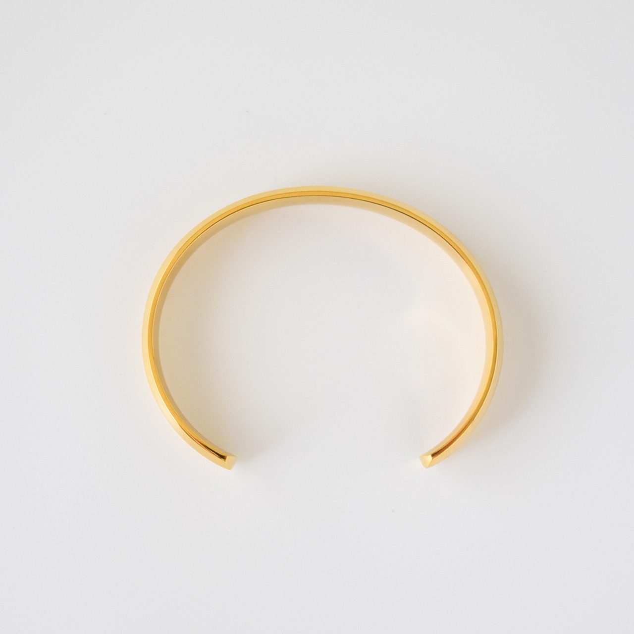 ステンレスダブルソリッドラインバングルゴールド