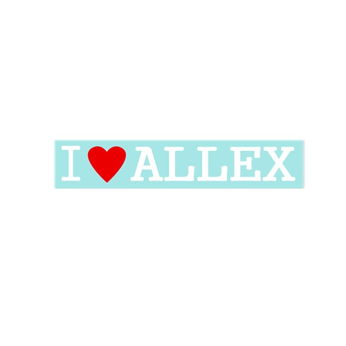【Fproducts】アイラブステッカー/ALLEX/アイラブ アレックス