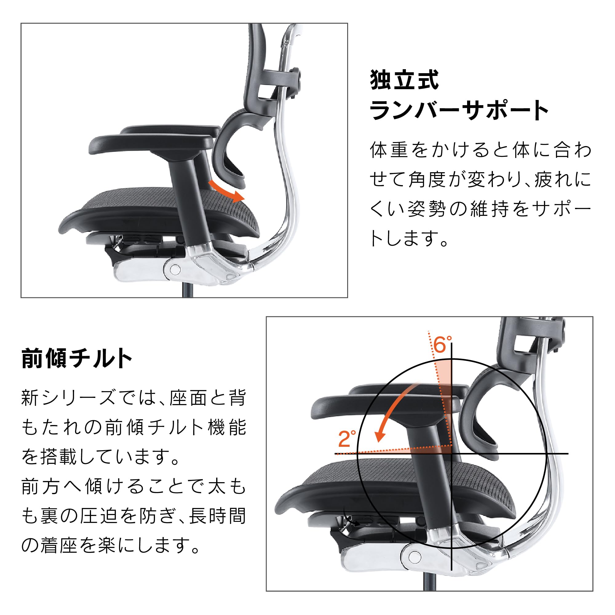 海外輸入 ブランド 正規品 エルゴヒューマン2(Ergohuman2) オフィスチェア ヘッドレスト付き 昇降