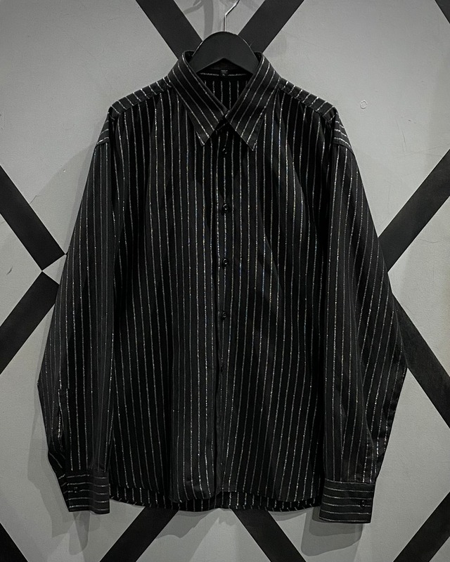 【X VINTAGE】Metallic Stripe Vintage Loose L/S Shirt