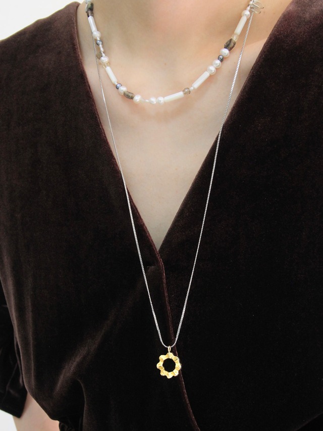 Flare necklace | gold ･ silver925（チェーン長さ変更・コーティングオプション有）